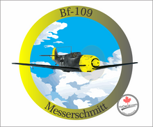 'Bf-109 Messerschmitt Yellow Nose Full Colour' Premium Vinyl Decal