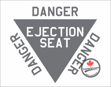 'Danger Ejection Seat F-35 F-22' Premium Vinyl Decal