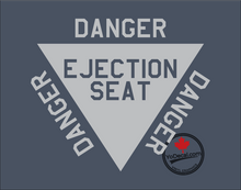 'Danger Ejection Seat F-35 F-22' Premium Vinyl Decal