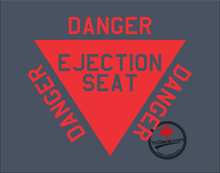 'Danger Ejection Seat F-35 F-22' Premium Vinyl Decal
