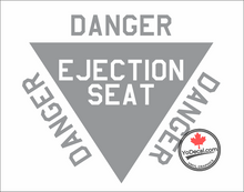 'Danger Ejection Seat F-35 F-22' Premium Vinyl Decal