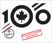 'RCAF 100th Anniversary Official Logo MONOCHROME Premium Vinyl Decal