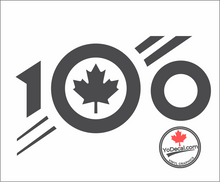 'RCAF 100th Anniversary Official Logo MONOCHROME Premium Vinyl Decal