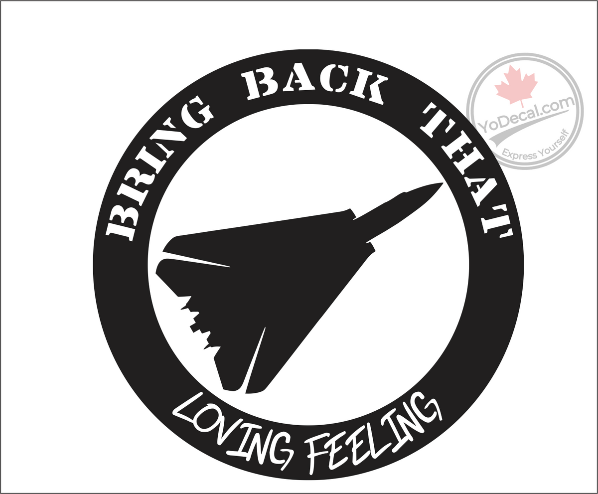 'Bring Back That Loving Feeling F14 Top Gun' Vinyl Decal