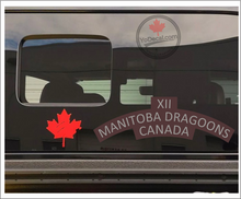 12th (XII) Manitoba Dragoons WWII Shoulder Flash' Premium Vinyl Decal / Sticker