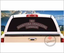 12th (XII) Manitoba Dragoons WWII Shoulder Flash' Premium Vinyl Decal / Sticker