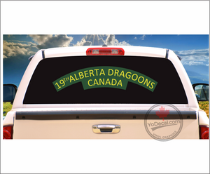 '19th Alberta Dragoons WWII Shoulder Flash' Premium Vinyl Decal / Sticker