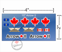 'Avro Museum Arrow II 3D Model Decal Set' Vinyl Decal Stickers