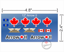 'Avro Museum Arrow II 3D Model Decal Set' Vinyl Decal Stickers