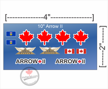 'Avro Museum Arrow II 3D Model Decal Set' Vinyl Decal Stickers
