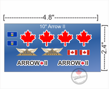 'Avro Museum Arrow II 3D Model Decal Set' Vinyl Decal Stickers