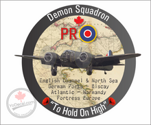 'RCAF 407 Demon Sqn To Hold On High WWII PR Roundel Blenheim' Premium Vinyl Decal Sticker