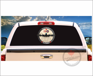 'RCAF 408 Goose Sqn For Freedom WWII EQ Roundel Lancaster' Premium Vinyl Decal Sticker