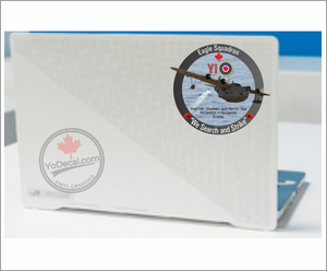 'RCAF 423 Eagle Sqn WWII YI Sunderland We Search and Strike' Premium Vinyl Decal Sticker