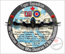 'RCAF 424 Tiger Sqn WWII QB Lancaster We Chastise Those Who Deserve To Be Chastised' Premium Vinyl Decal Sticker