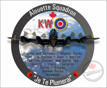 'RCAF 425 Alouette Sqn WWII KW Lancaster Je Te Plumerai' Premium Vinyl Decal Sticker