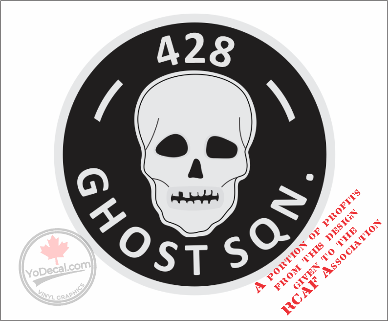 'RCAF 428 Ghost Sqn CF-100 1950s Unofficial Patch' Premium Vinyl Decal Sticker