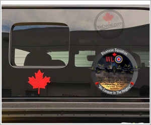 'RCAF 434 Bluenose Sqn WWII WL Lancaster We Conquer the Heights' Premium Vinyl Decal Sticker