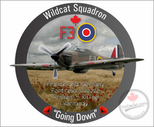 'RCAF 438 Wildcat Sqn WWII F3 Hurricane Going Down' Premium Vinyl Decal Sticker