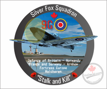 'RCAF 441 Silver Fox Sqn WWII 9G Spitfire Stalk and Kill' Premium Vinyl Decal Sticker