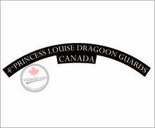 '4th Princess Louise Dragoon Guards WWII Shoulder Flash' Premium Vinyl Decal / Sticker