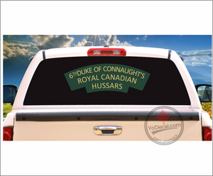 '6th Duke of Connaugh's Royal Canadian Hussars WWII Shoulder Flash' Premium Vinyl Decal / Sticker