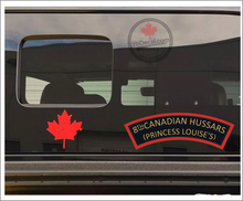 '8th Canadian Hussars Princess Louise's WWII Shoulder Flash' Premium Vinyl Decal / Sticker