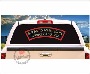 '8th Canadian Hussars Princess Louise's WWII Shoulder Flash' Premium Vinyl Decal / Sticker