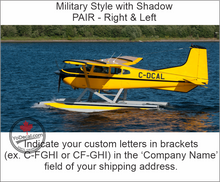 'Custom Canadian Registration Marks Military Style with Shadow (PAIR)' Vinyl Decal