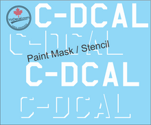 'Custom Canadian Registration Marks Military Style with Shadow (PAIR)' Vinyl Decal