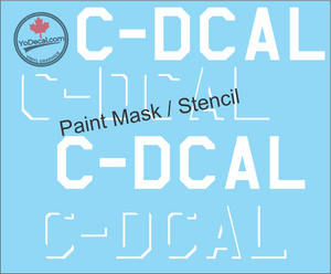 'Custom Canadian Registration Marks Military Style with Shadow (PAIR)' Vinyl Decal