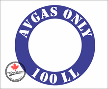 'AVGAS 100LL Ring' Premium Vinyl Decal / Sticker