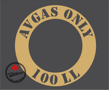 'AVGAS 100LL Ring' Premium Vinyl Decal / Sticker