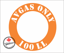'AVGAS 100LL Ring' Premium Vinyl Decal / Sticker