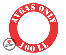 'AVGAS 100LL Ring' Premium Vinyl Decal / Sticker