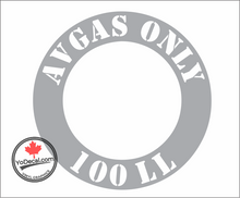 'AVGAS 100LL Ring' Premium Vinyl Decal / Sticker