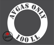 'AVGAS 100LL Ring' Premium Vinyl Decal / Sticker
