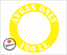 'AVGAS 100LL Ring' Premium Vinyl Decal / Sticker