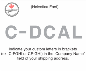 'Canadian Registration Marks (PAIR)- Helvetica Font' Premium Vinyl Decal