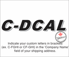 'Custom Canadian Registration Marks Standard Underwing #1' Premium Vinyl Decal