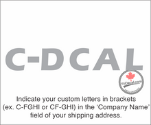 'Custom Canadian Registration Marks Standard #3 (PAIR) Eras 1' Premium Vinyl Decal