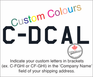 'Custom Canadian Registration Marks Standard #3 (PAIR) MILITARY 1' Premium Vinyl Decal