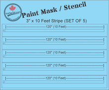 3" Stripe Paint Mask Stencil Vinyl Decal Sticker