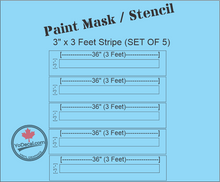 3" Stripe Paint Mask Stencil Vinyl Decal Sticker