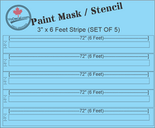 3" Stripe Paint Mask Stencil Vinyl Decal Sticker