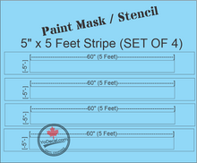 5" Stripe Paint Mask Stencil Vinyl Decal Sticker