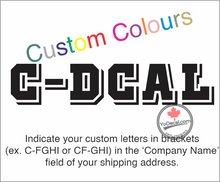 'Custom Canadian Registration Marks Standard #3 with Shadow (PAIR) OLD SCHOOL' Premium Vinyl Decal