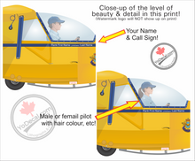 Air Cadets PERSONALIZED Schweizer Glider Side Profile Art Canvas