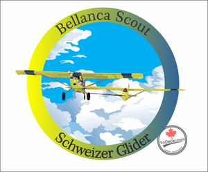 'Air Cadets Schweizer Glider & Bellanca Scout Full Colour' Premium Vinyl Decal