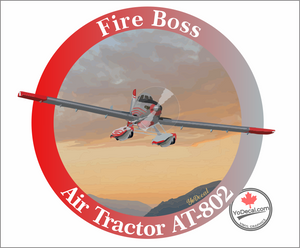 'Air Tractor AT-802 Fire Boss Full Colour' Premium Vinyl Decal